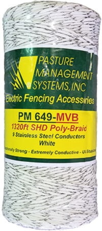 PM 9 Strand Stainless Steel Polybraid Electric Fence Wire 1320ft
